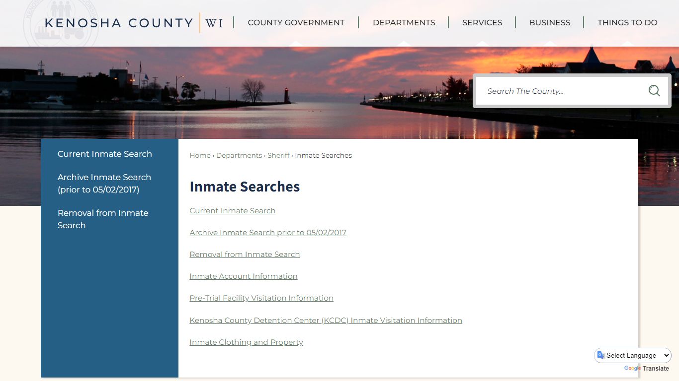 Inmate Searches | Kenosha County, WI - Official Website